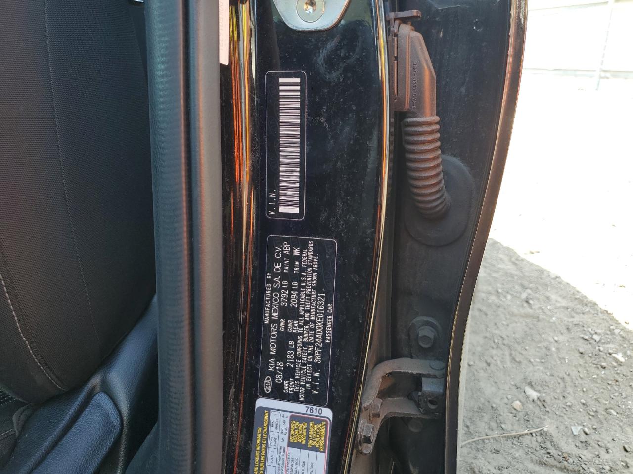 3KPF24AD0KE016321 2019 Kia Forte Fe