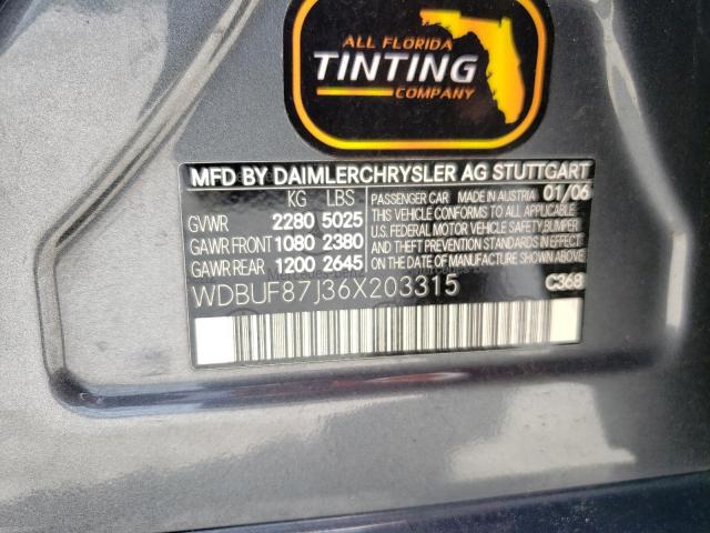 2006 Mercedes-Benz E 350 4Matic VIN: WDBUF87J36X203315 Lot: 59999544