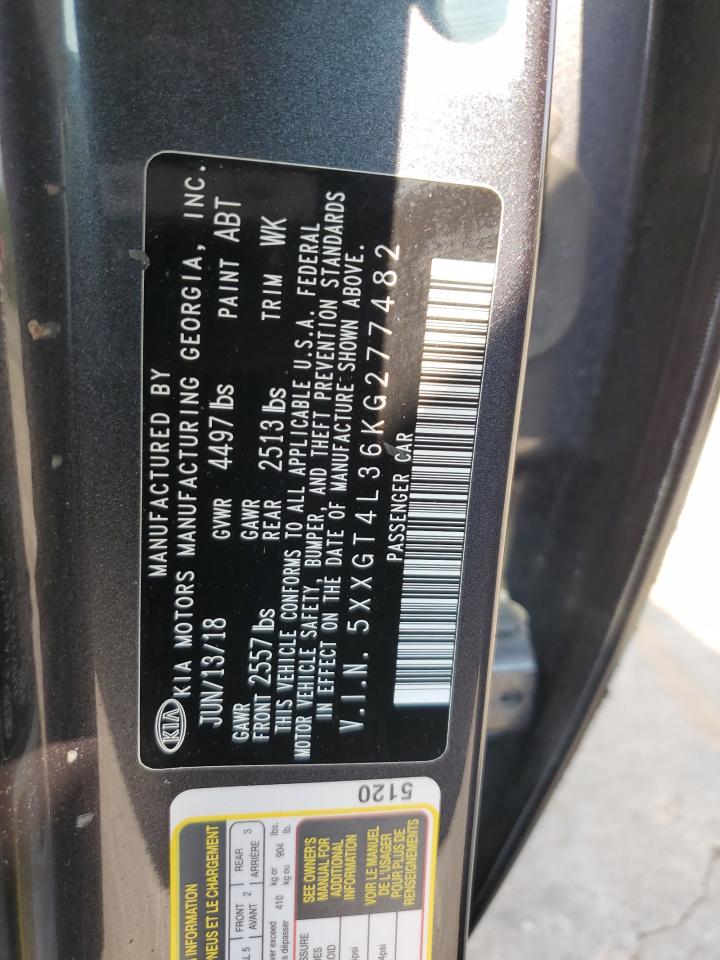 5XXGT4L36KG277482 2019 Kia Optima Lx