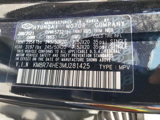 2021 HYUNDAI PALISADE C - KM8R74HE3MU281425