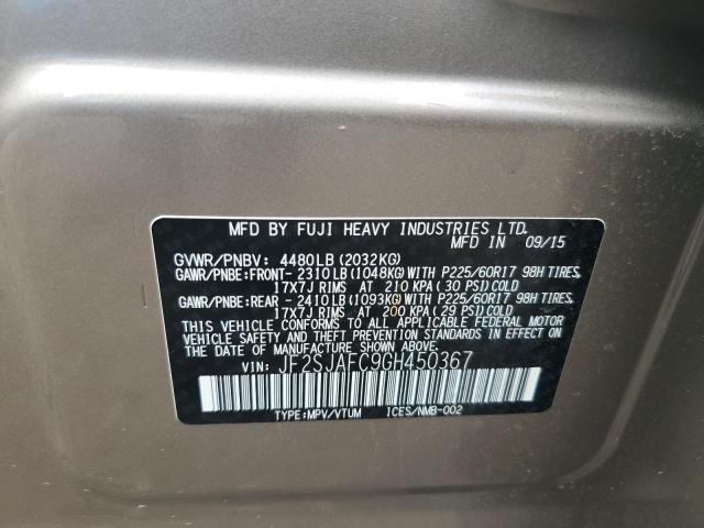 VIN JF2SJAFC9GH450367 2016 Subaru Forester, 2.5I Pr... no.13