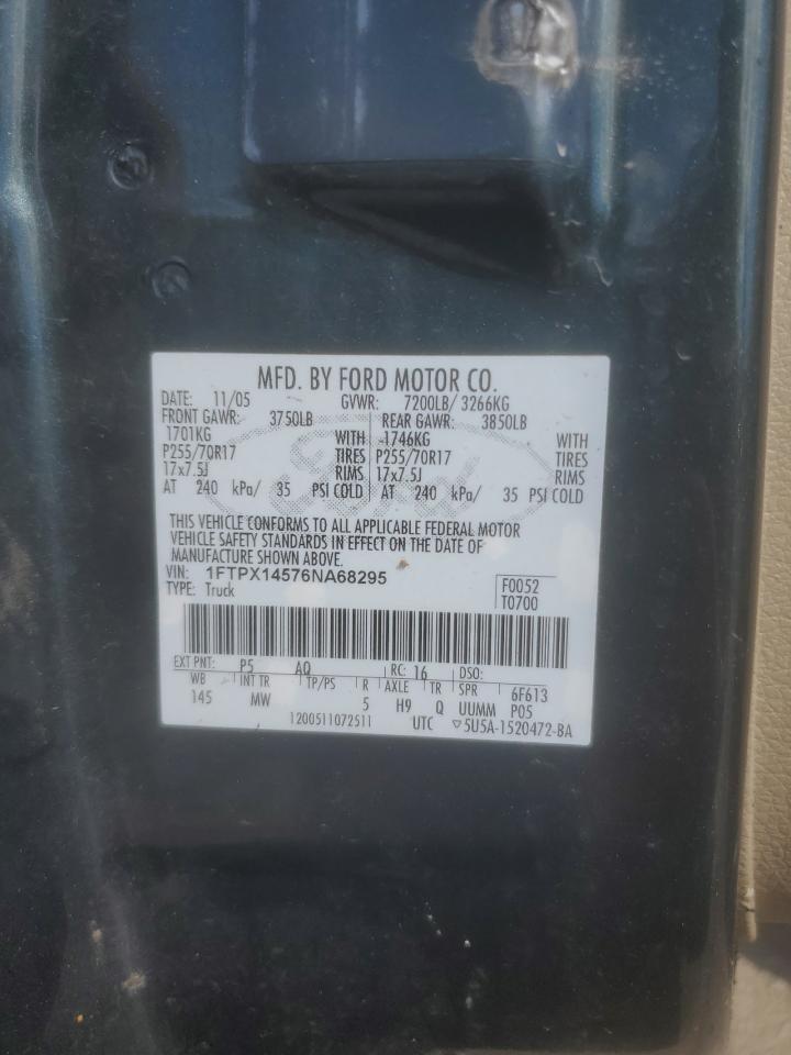 1FTPX14576NA68295 2006 Ford F150