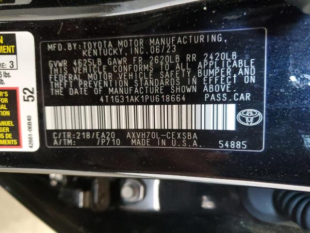 VIN 4T1G31AK1PU618664 2023 Toyota Camry, Se Night S... no.12