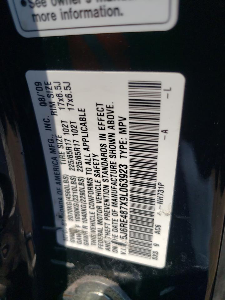 5J6RE487X9L063923 2009 Honda Cr-V Exl