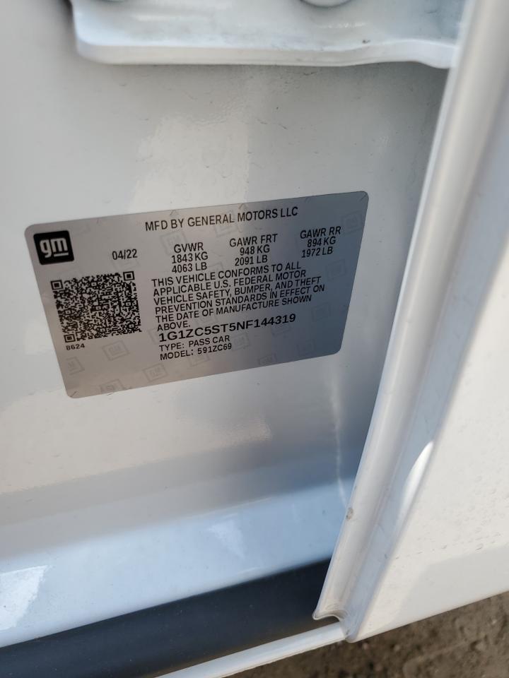 1G1ZC5ST5NF144319 2022 Chevrolet Malibu Ls