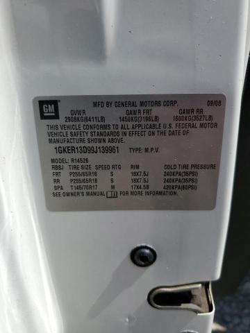 2009 GMC Acadia Sle VIN: 1GKER13D99J139961 Lot: 58490754