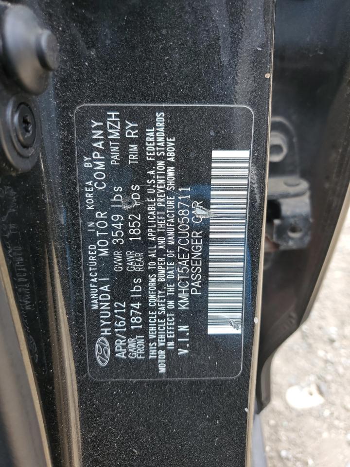 KMHCT5AE7CU058711 2012 Hyundai Accent Gls