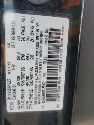 2002 Dodge Ram 1500 VIN: 3D7HU18N52G155077 Lot: 58941314