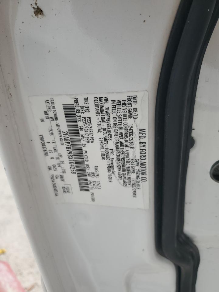 2FABP7BV9BX104258 2011 Ford Crown Victoria Police Interceptor