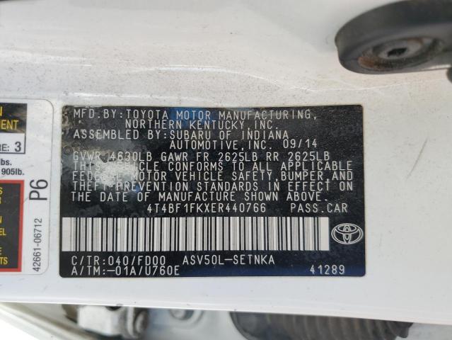 VIN 4T4BF1FKXER440766 2014 Toyota Camry, L no.12