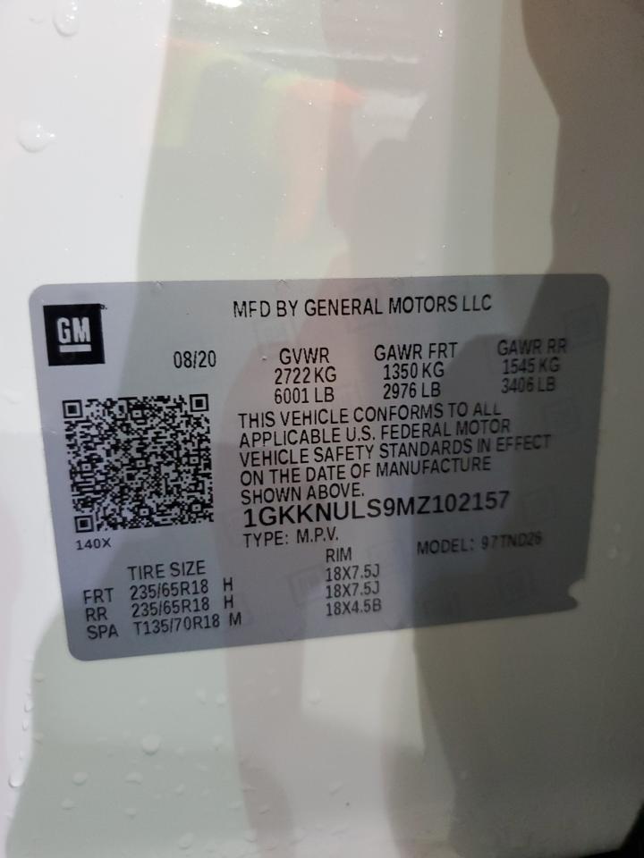 1GKKNULS9MZ102157 2021 GMC Acadia Slt