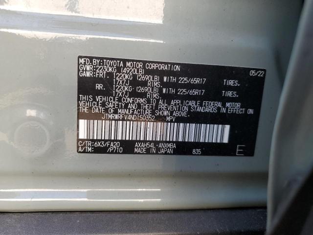 2022 TOYOTA RAV4 XLE - JTMRWRFV4ND150352