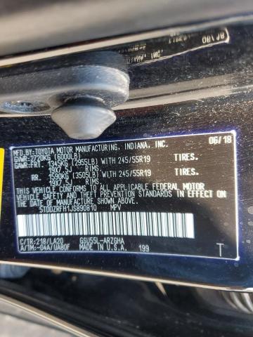 2018 Toyota Highlander Limited VIN: 5TDDZRFH1JS890810 Lot: 58820954