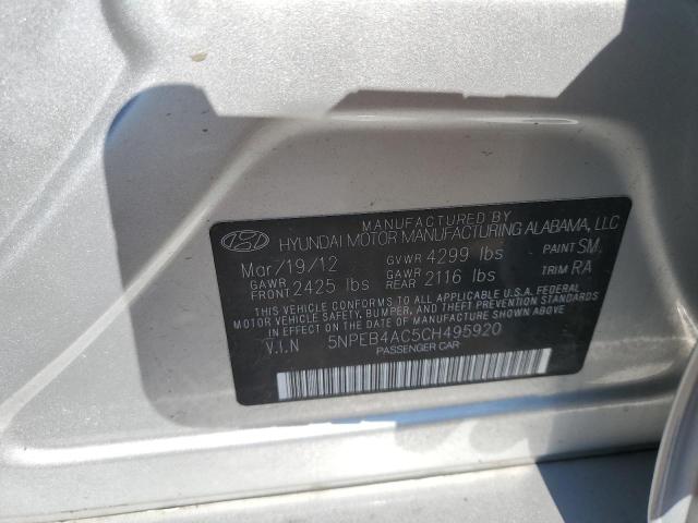 2012 Hyundai Sonata Gls VIN: 5NPEB4AC5CH495920 Lot: 60238234