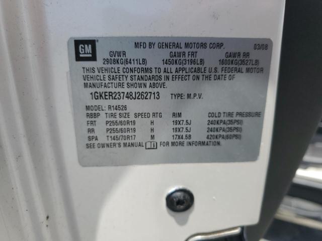 2008 GMC Acadia Slt-1 VIN: 1GKER23748J262713 Lot: 55413134