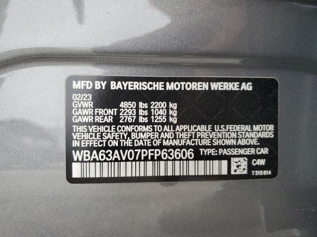 VIN WBA63AV07PFP63606 2023 BMW 4 Series, 430I Gran ... no.12