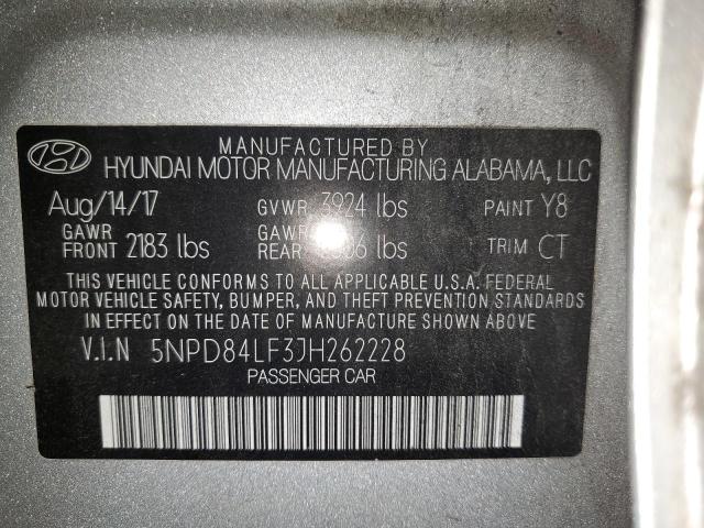 5NPD84LF3JH262228 2018 HYUNDAI ELANTRA - Image 12