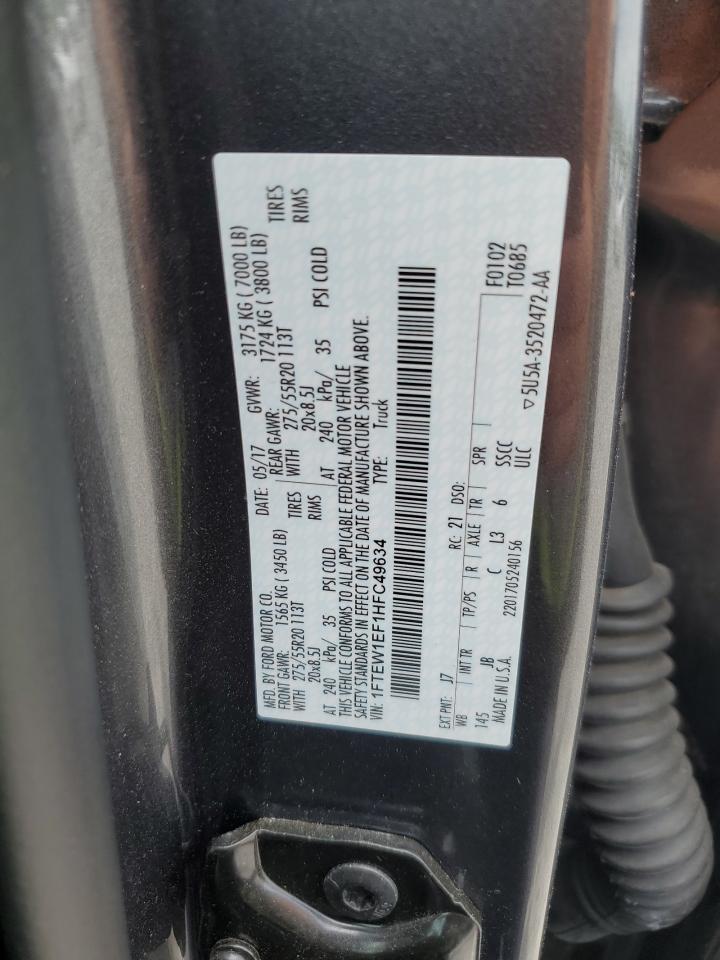 1FTEW1EF1HFC49634 2017 Ford F150 Supercrew