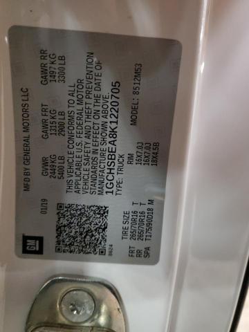 2019 Chevrolet Colorado VIN: 1GCHSBEA8K1220705 Lot: 58830124