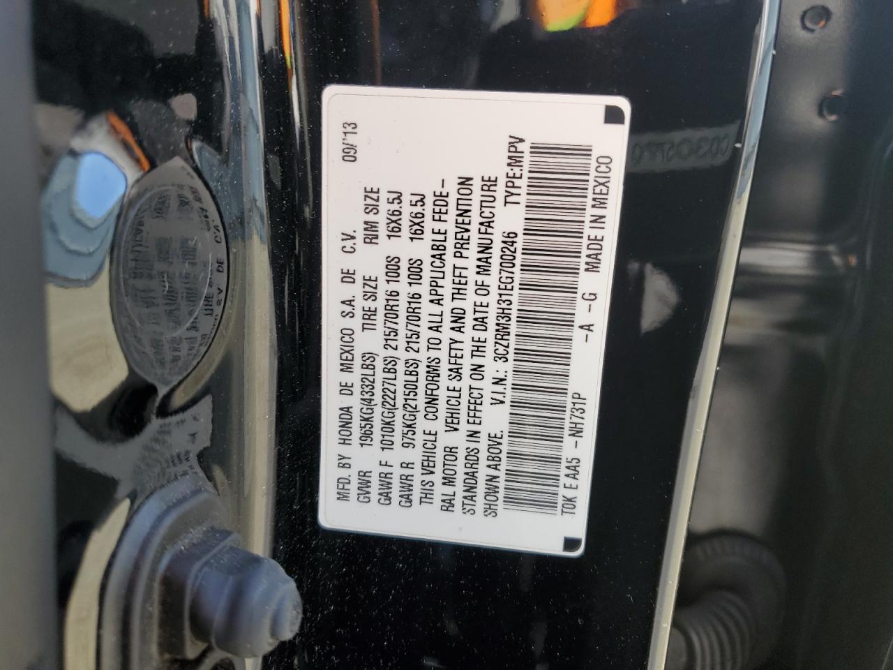 3CZRM3H31EG700246 2014 Honda Cr-V Lx