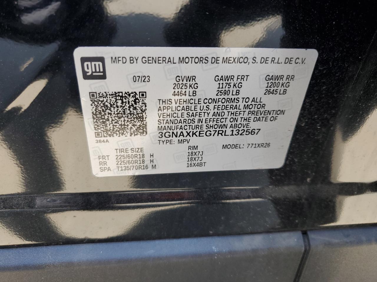 3GNAXKEG7RL132567 CHEVROLET EQUINOX 2024