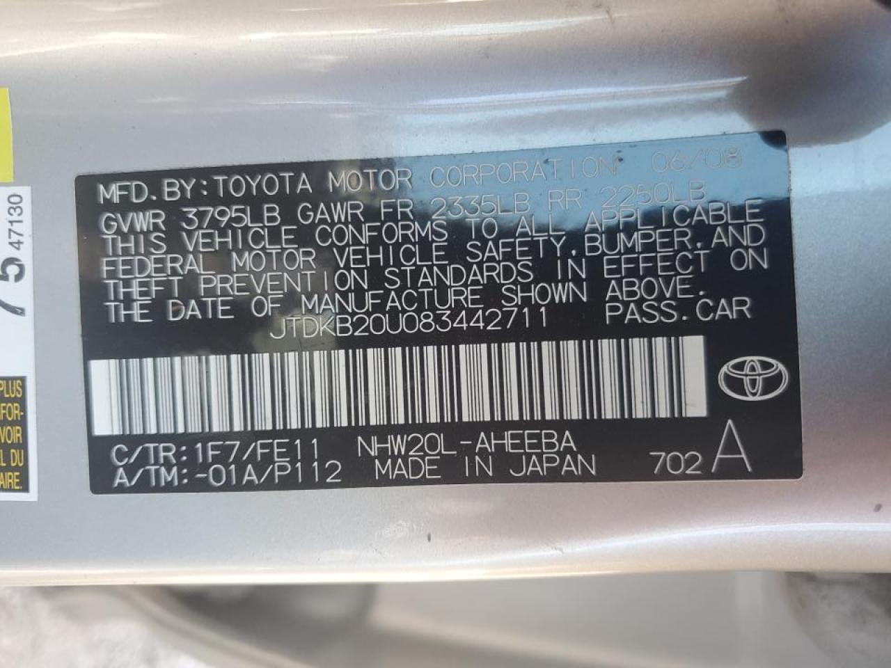 JTDKB20U083442711 2008 Toyota Prius