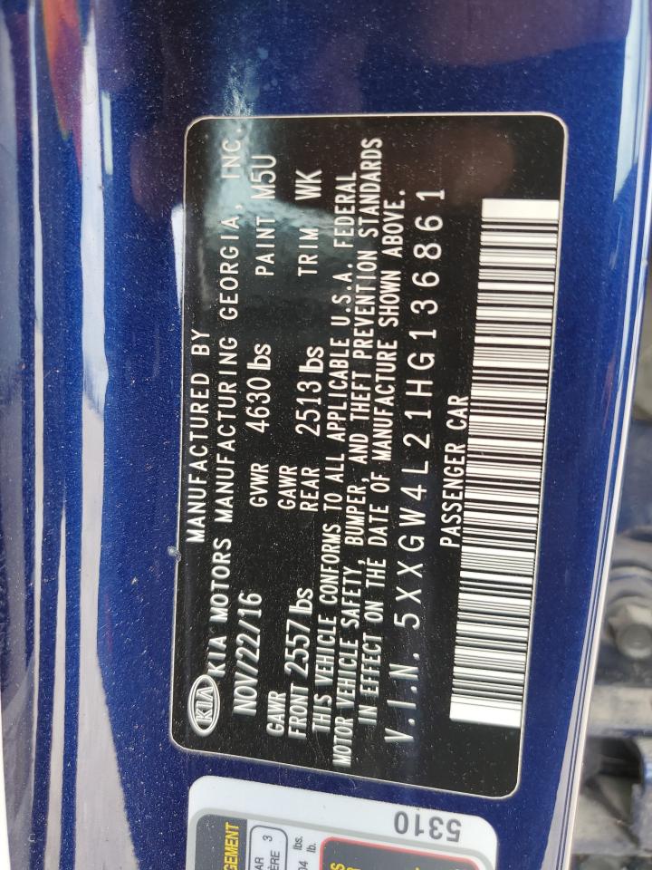 5XXGW4L21HG136861 2017 Kia Optima Sx