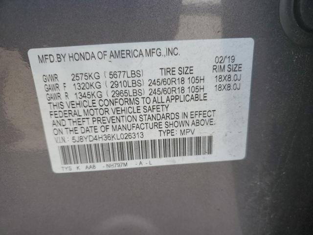 2019 ACURA MDX - 5J8YD4H36KL026313