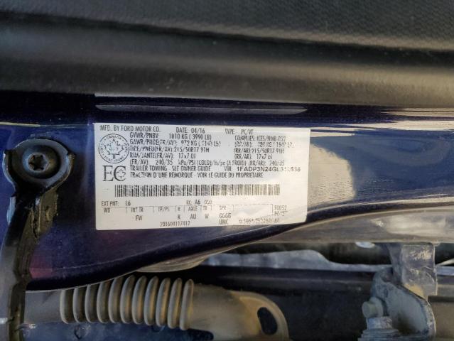 2016 Ford Focus Titanium VIN: 1FADP3N24GL312538 Lot: 58276524