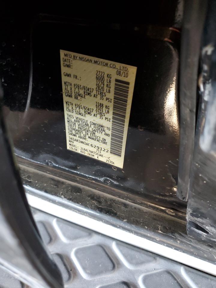 5N1AR1NN1AC629122 2010 Nissan Pathfinder S