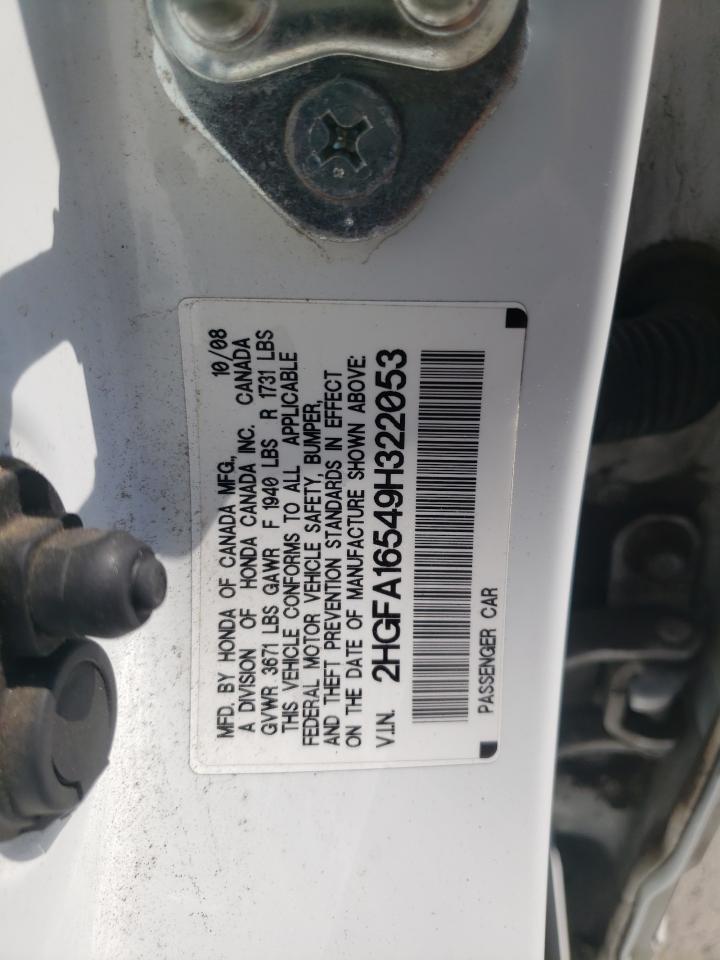 2HGFA16549H322053 2009 Honda Civic Lx