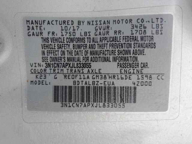 2018 NISSAN VERSA S - 3N1CN7APXJL833055