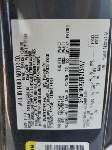 2015 FORD FUSION TIT - 3FA6P0K92FR213497