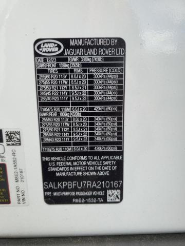 VIN SALKPBFU7RA210167 2024 LAND ROVER RANGEROVER no.13