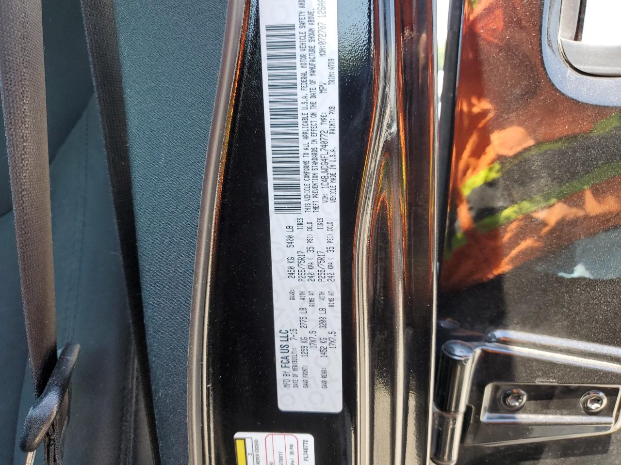 1C4BJWDG4FL740772 2015 Jeep Wrangler Unlimited Sport