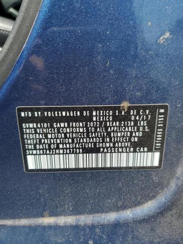 2017 Volkswagen Jetta Se VIN: 3VWB67AJ2HM367799 Lot: 59581414