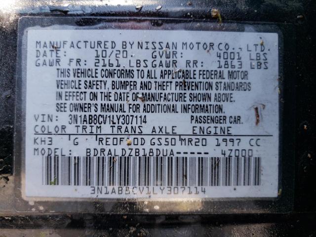 2020 Nissan Sentra Sv VIN: 3N1AB8CV1LY307114 Lot: 58562254