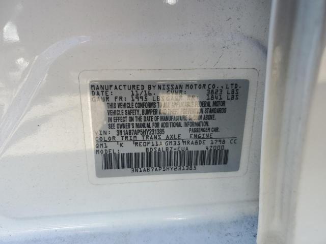 2017 Nissan Sentra S VIN: 3N1AB7AP5HY231385 Lot: 57941104