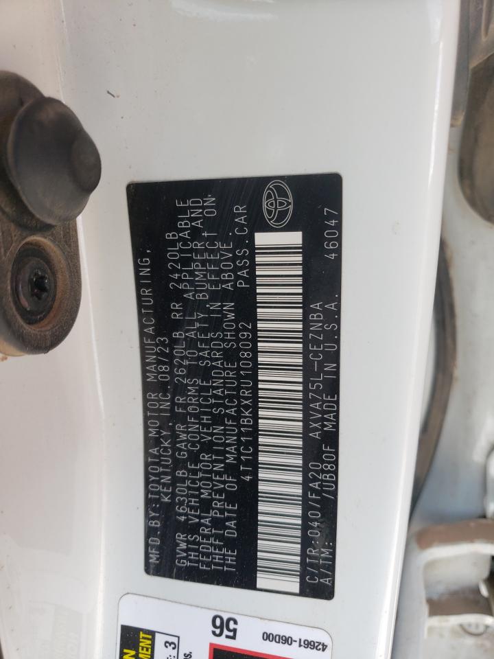 4T1C11BKXRU108092 TOYOTA CAMRY 2024