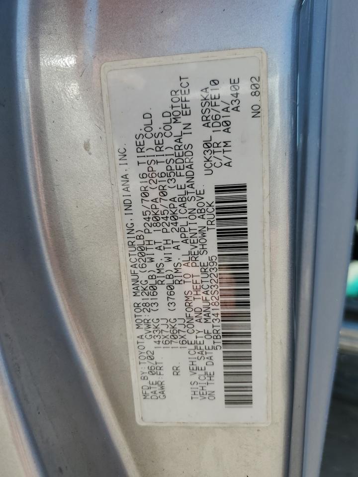 5TBRT34182S322395 2002 Toyota Tundra Access Cab