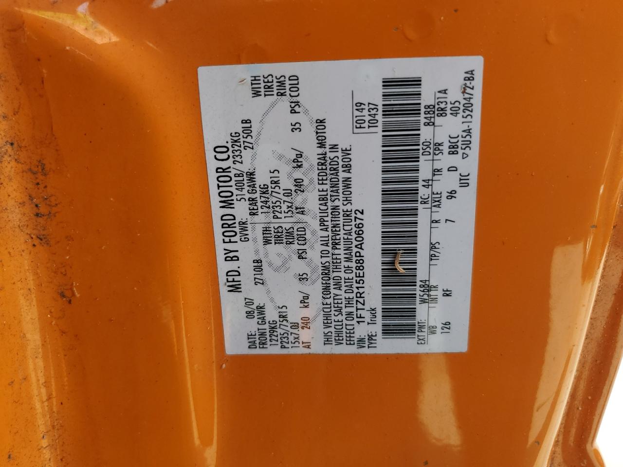 1FTZR15E88PA06672 2008 Ford Ranger Super Cab