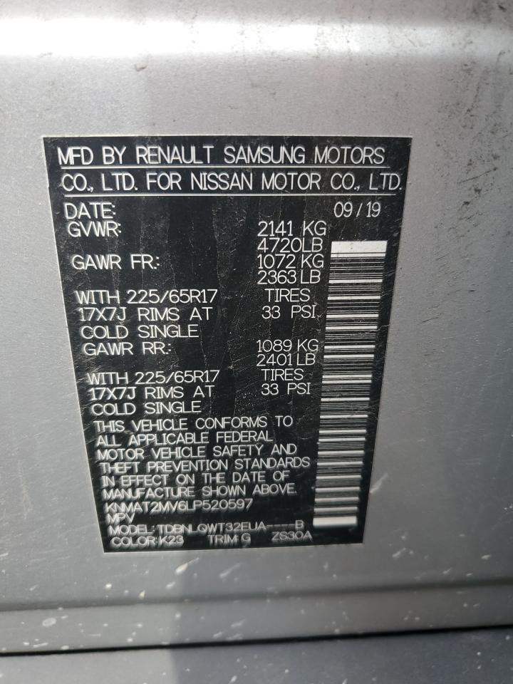 KNMAT2MV6LP520597 NISSAN ROGUE 2020