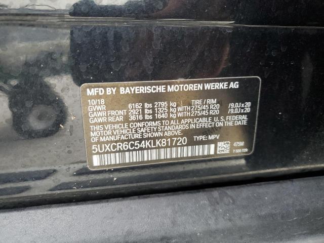2019 BMW X5 xDrive40I VIN: 5UXCR6C54KLK81720 Lot: 57480434