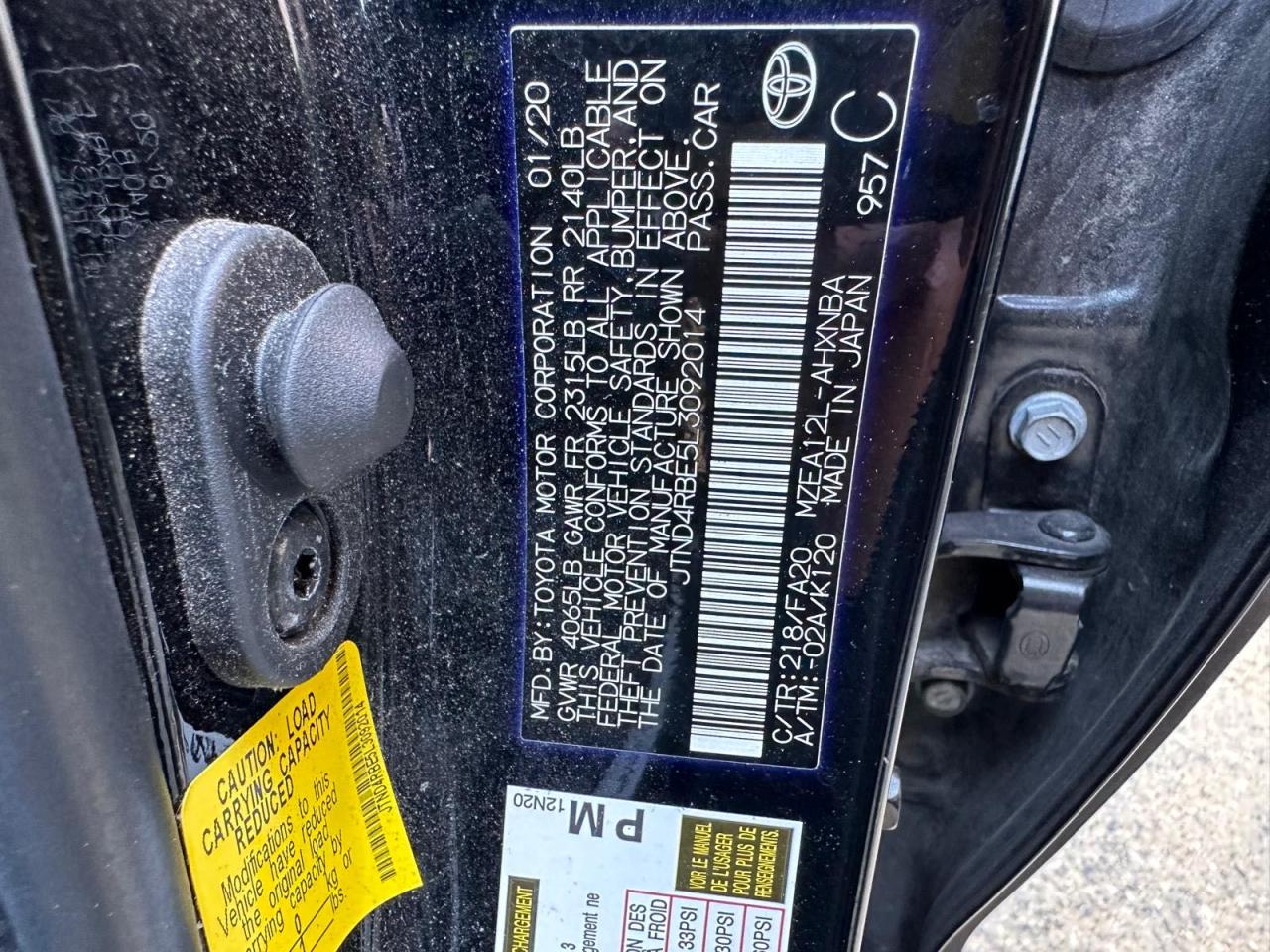 JTND4RBE5L3092014 TOYOTA COROLLA 2020