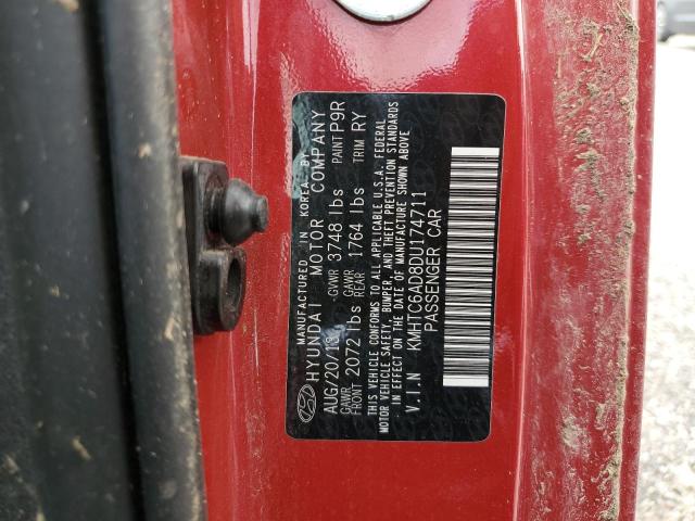 2013 Hyundai Veloster VIN: KMHTC6AD8DU174711 Lot: 58159804