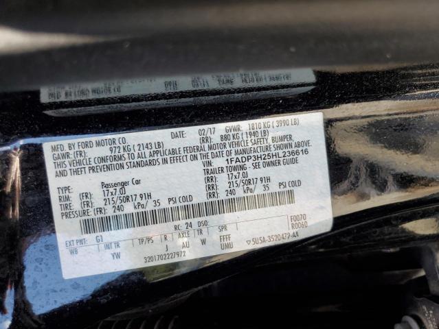 2017 FORD FOCUS SEL - 1FADP3H25HL236616