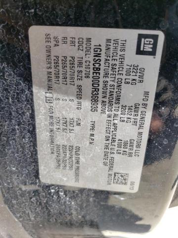 2013 Chevrolet Tahoe C1500 Lt VIN: 1GNSCBE00DR368935 Lot: 57493454