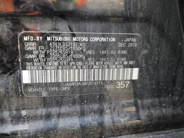 2019 Mitsubishi Outlander Sport Es VIN: JA4AR3AU4KU018715 Lot: 60077254