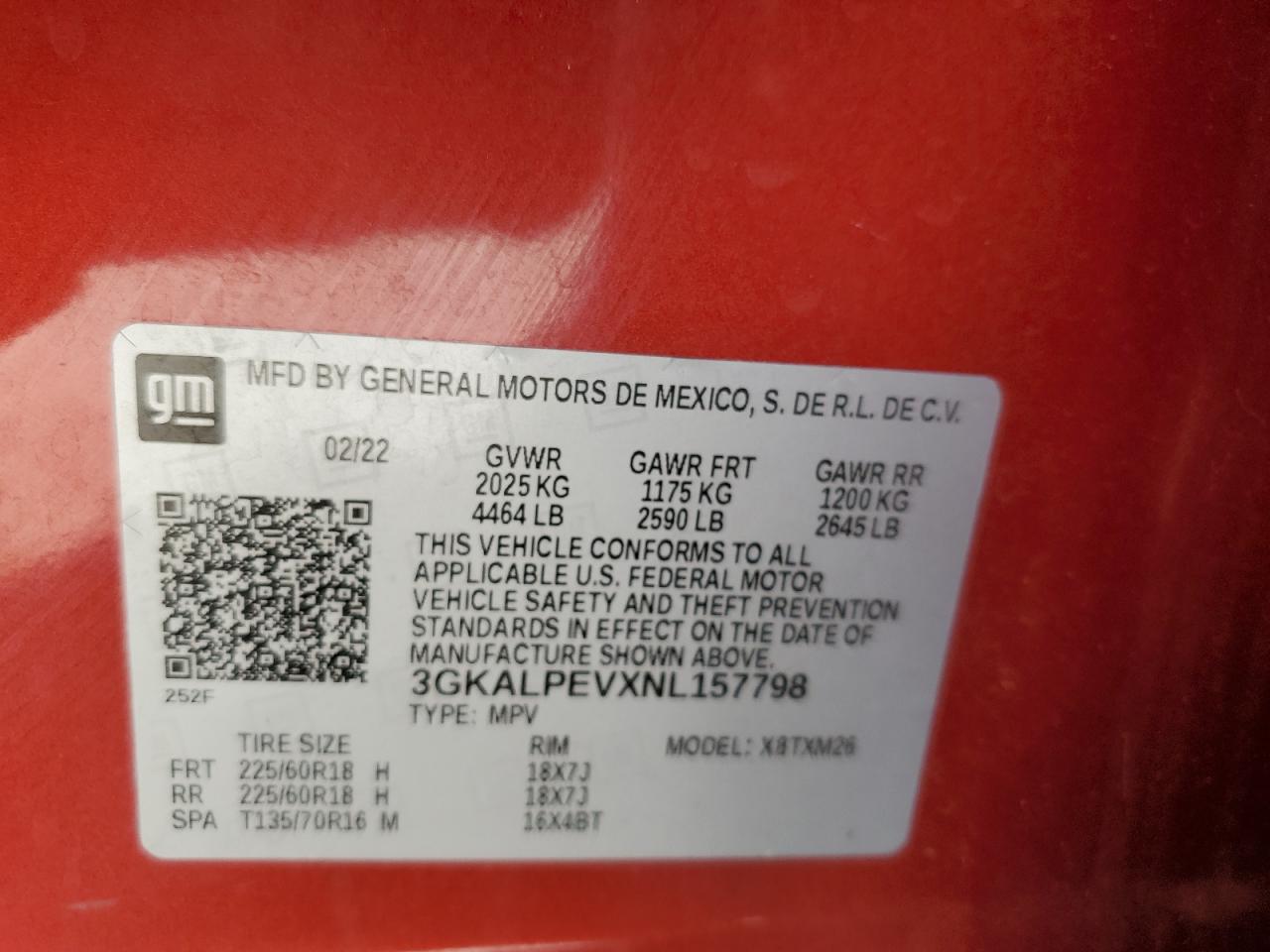 3GKALPEVXNL157798 2022 GMC Terrain Slt