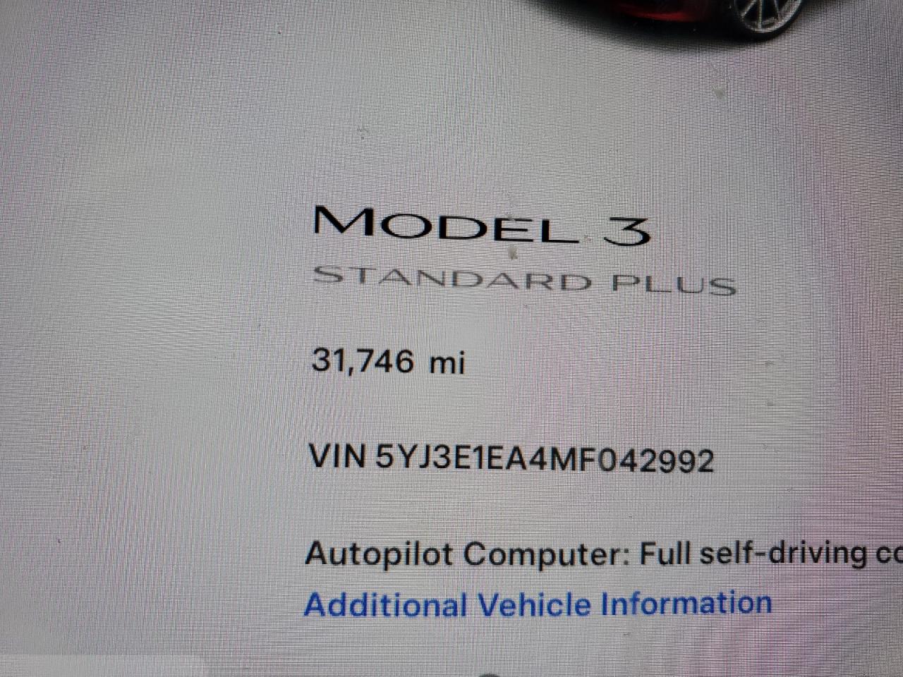 5YJ3E1EA4MF042992 2021 Tesla Model 3